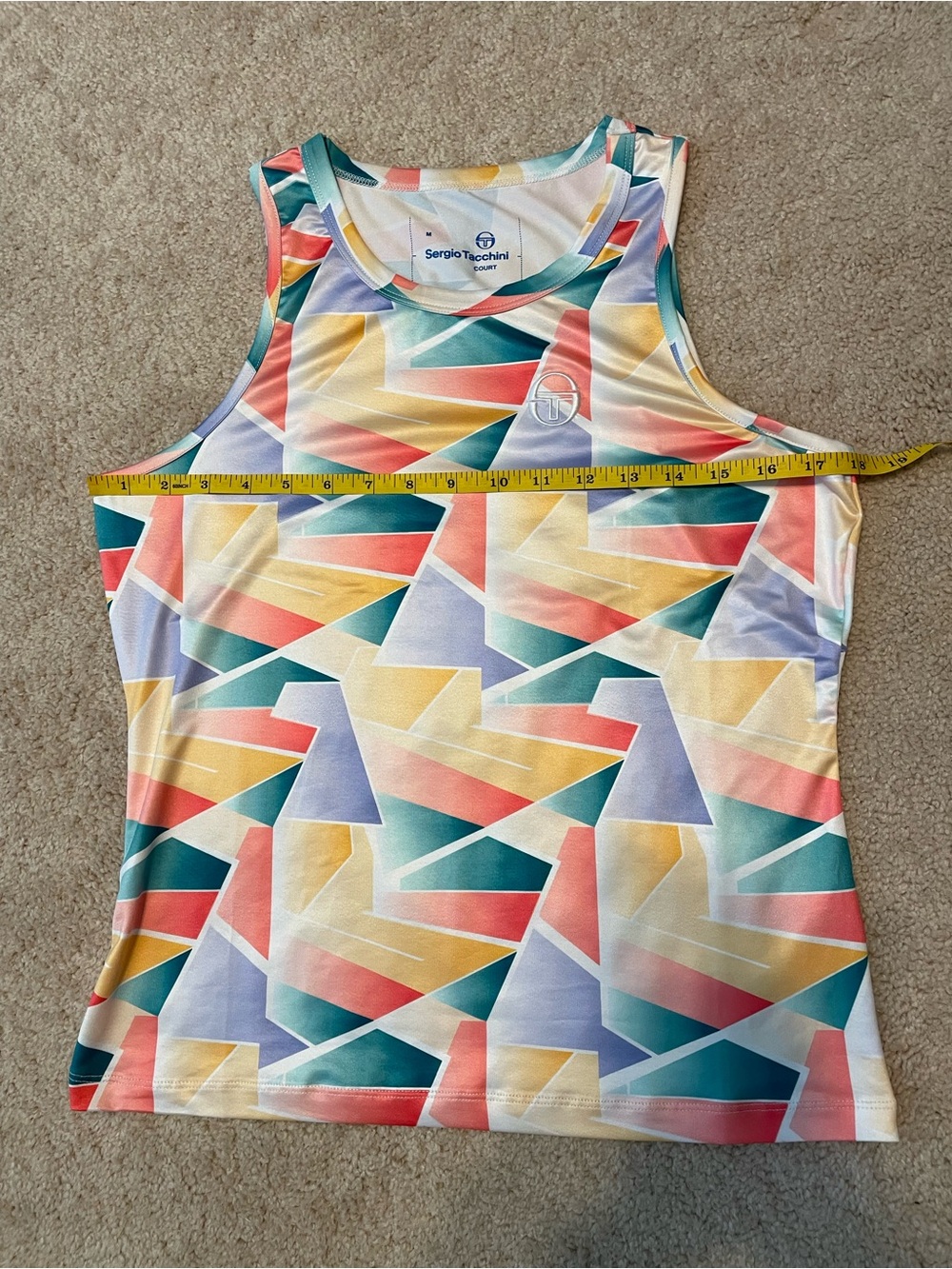Sergio Tacchini Multicolor Geometric Racerback Tank - Picture 6 of 7